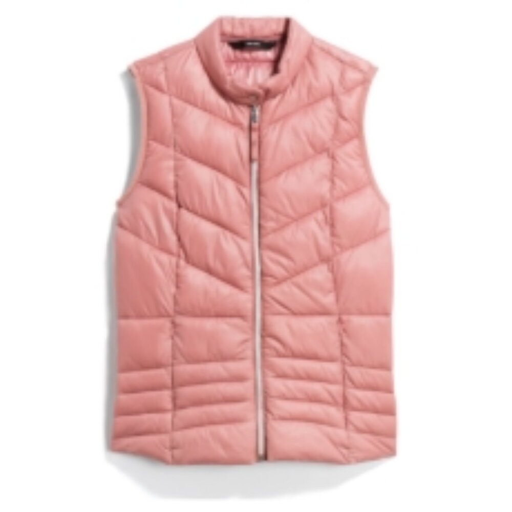 Zip Front Puffer Jacket Vest - Size Small